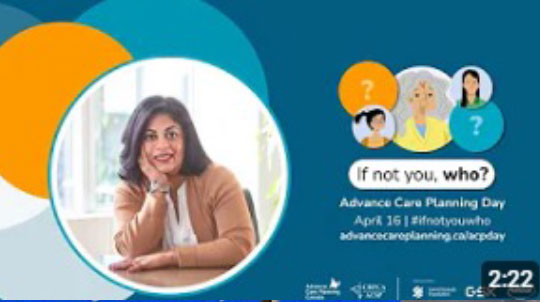 Graphic for Advance Care Planning Day with text and cartoon questions marks signifying contemplation.